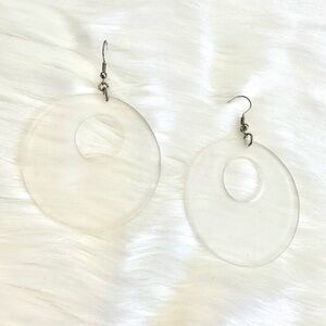 Frosted Clear Earrings!